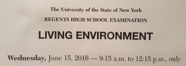 Unofficial Answers to the June, 2016 Living Environment Regents